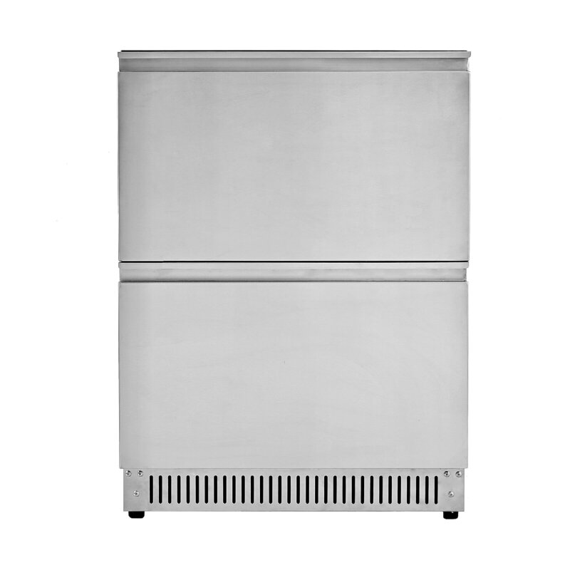 Vivandio Outdoor (Wein)kühlschrank mit Schubladen FD-110, 2 Zonen - Silber