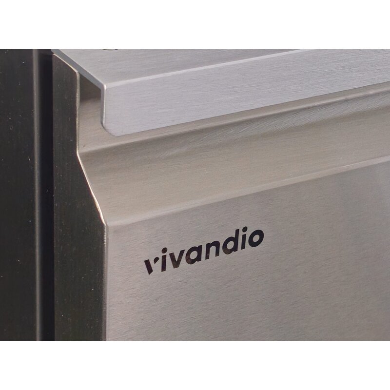 Vivandio Outdoor (Wein)kühlschrank mit Schubladen FD-110, 2 Zonen - Silber