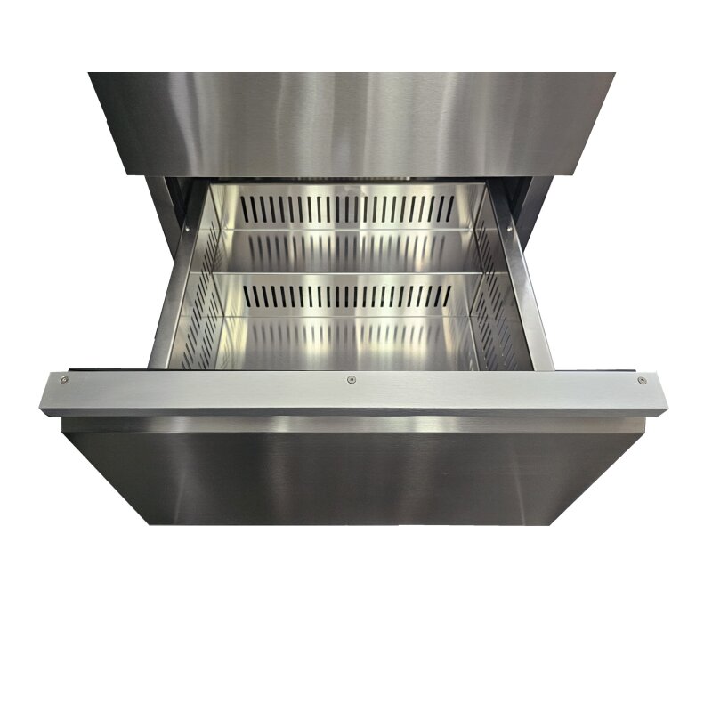 Vivandio Outdoor (Wein)kühlschrank mit Schubladen FD-110, 2 Zonen - Silber