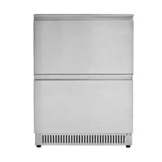 Vivandio Outdoor (Wein)kühlschrank mit Schubladen FD-110, 2 Zonen - Silber