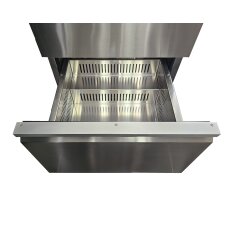 Vivandio Outdoor (Wein)kühlschrank mit Schubladen FD-110, 2 Zonen - Silber