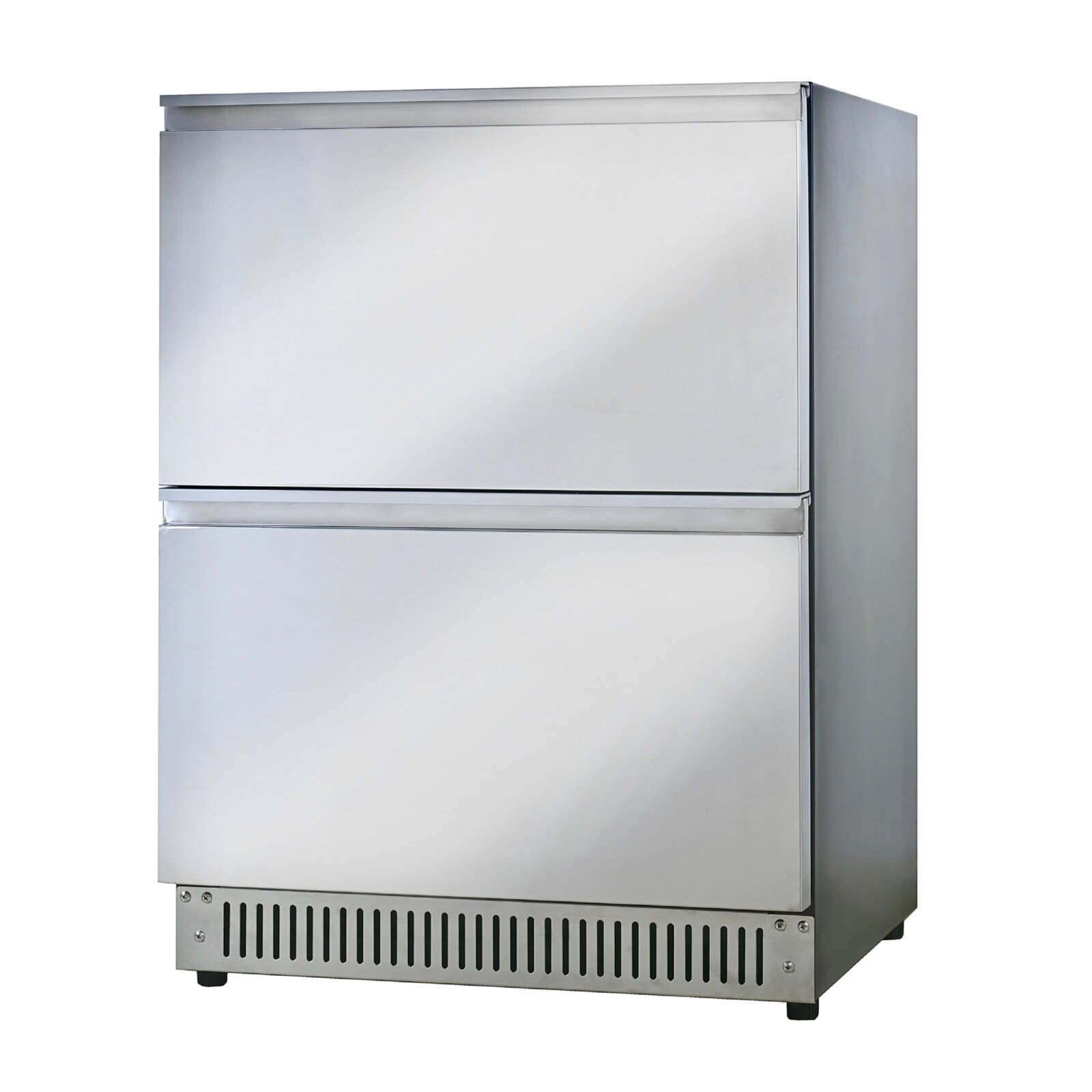 Vivandio Outdoor (Wein)kühlschrank mit Schubladen FD-110, 2 Zonen - Silber