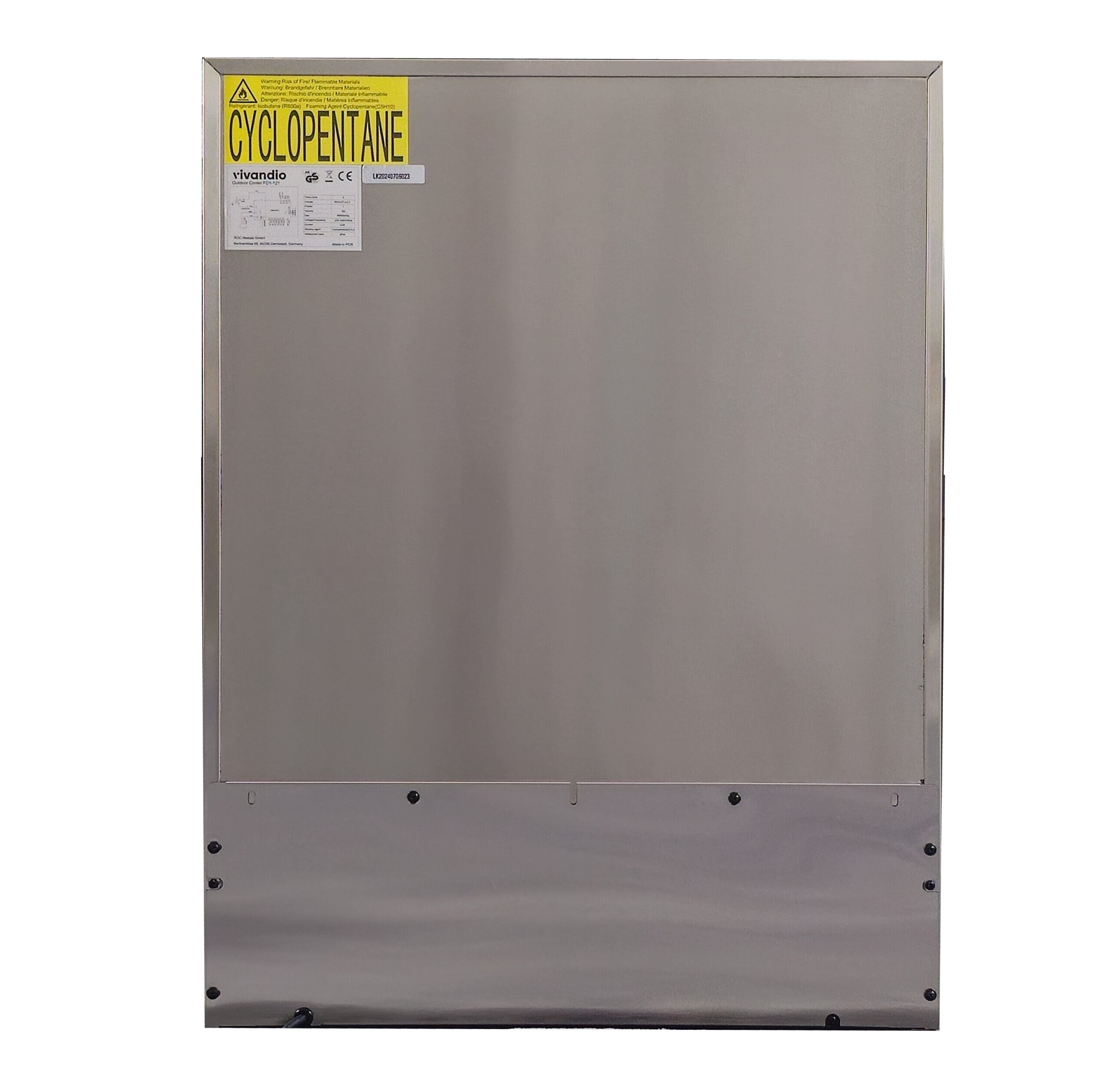 Vivandio Outdoor (Wein)kühlschrank mit Schubladen FD-110, 2 Zonen - Silber