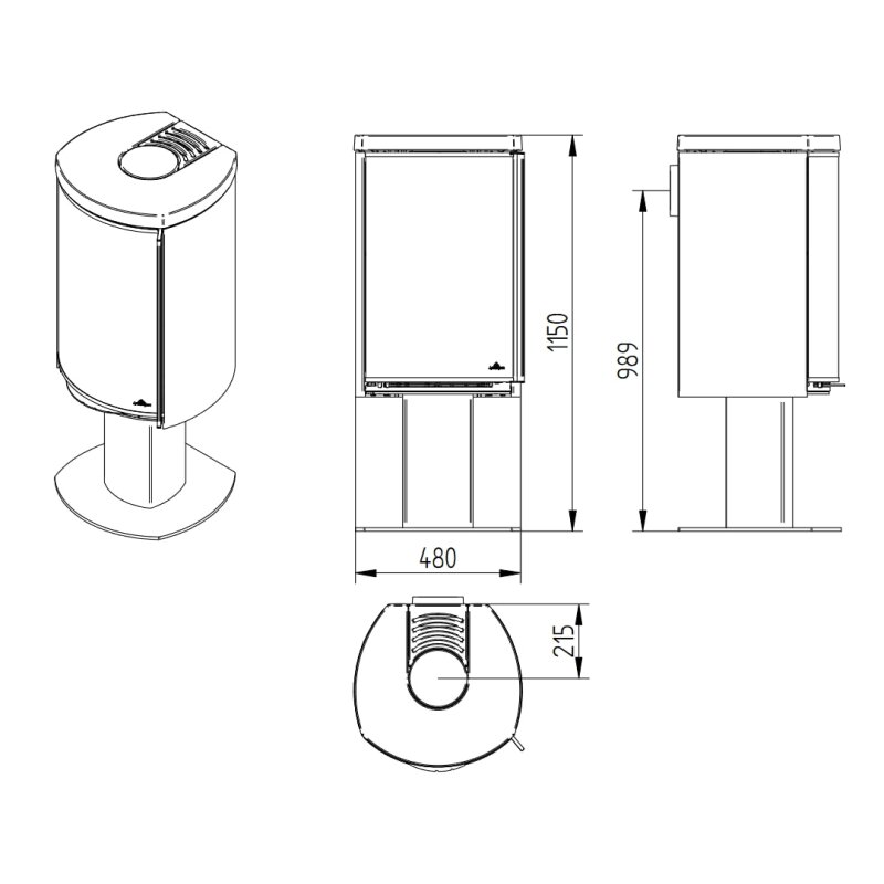 Kaminofen Jydepejsen Cozy Classic Base - 6 kW