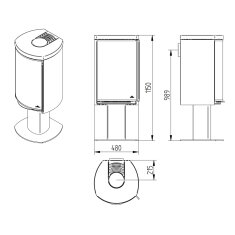 Kaminofen Jydepejsen Cozy Classic Base - 6 kW