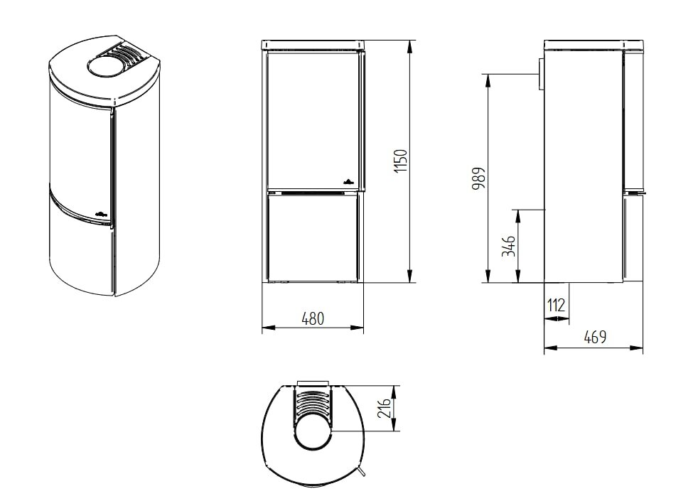 Kaminofen Jydepejsen Cozy Modern - 6 kW