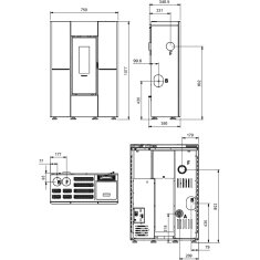 Pelletofen La Nordica Extraflame Marilena Plus 5.0 (kanalisierbar) - 8 kW