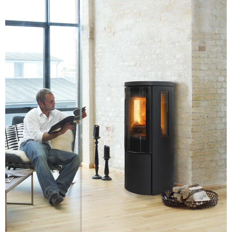 Kaminofen Jydepejsen Cozy Modern mit Seitenfenster - 6 kW
