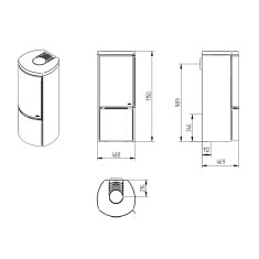 Kaminofen Jydepejsen Cozy Modern Wall - 6 kW