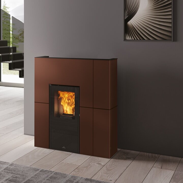 Pelletofen wasserführend Edilkamin BLADE H 15 Evo - Stahl - 14,9 kW