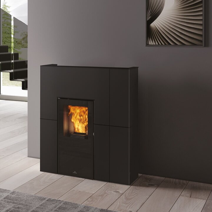 Pelletofen wasserführend Edilkamin BLADE H 15 Evo - Stahl - 14,9 kW