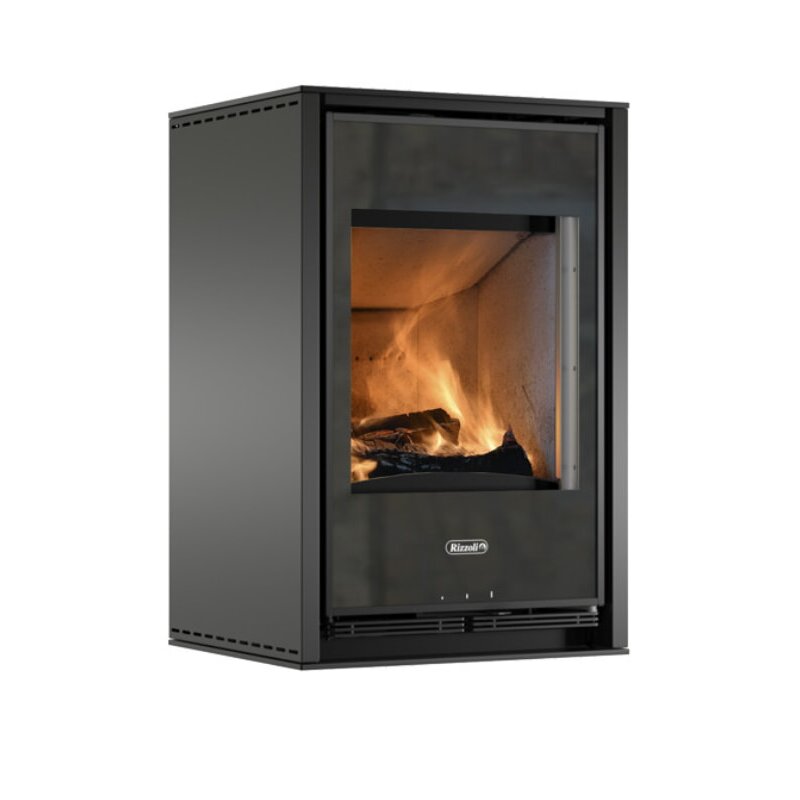 Kaminofen Rizzoli - Serie X - Living - 7,7 kW - Schwarz lackiert