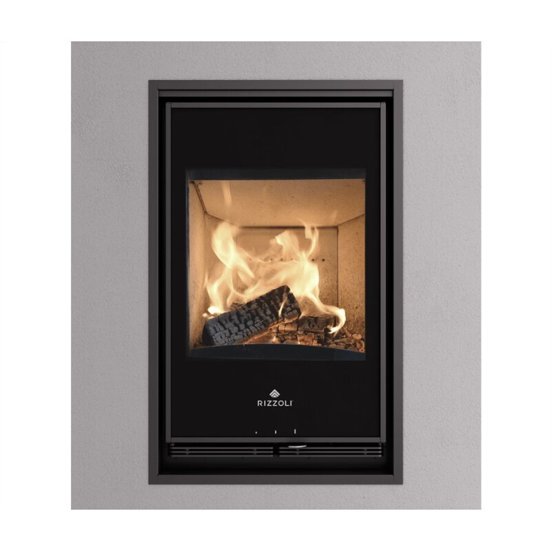 Kamineinsatz Rizzoli - Serie X 50 V - 7,7 kW - Schwarz lackiert