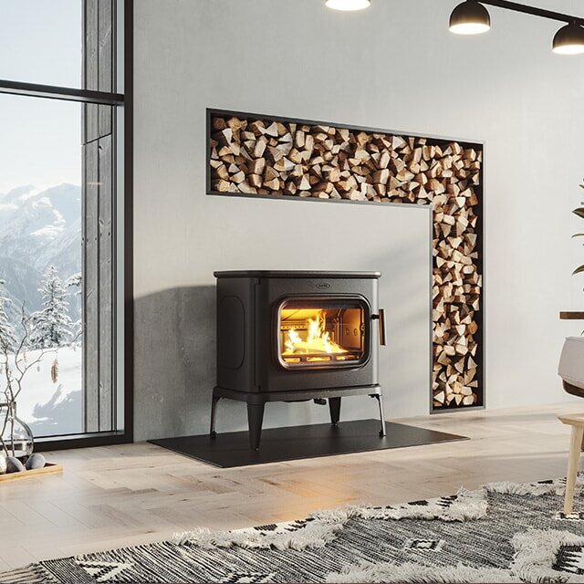Kaminofen Gussofen Dovre Saga 301 - 10 kW - Schwarz
