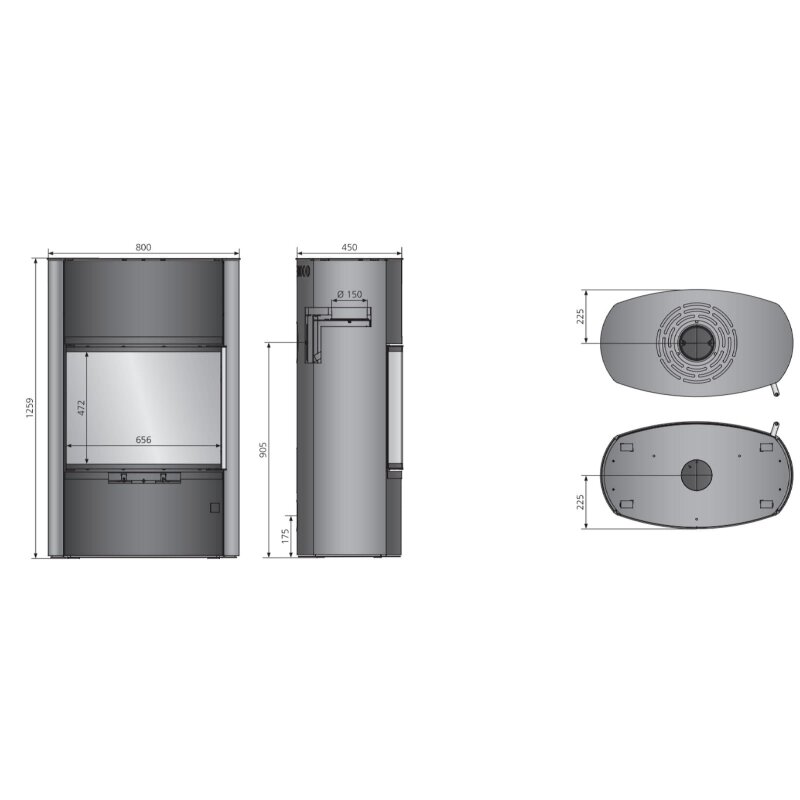 Kaminofen Oranier Feras (W+) - 7 kW