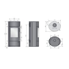 Kaminofen Oranier Polar Neo Blackline - 6,5 kW
