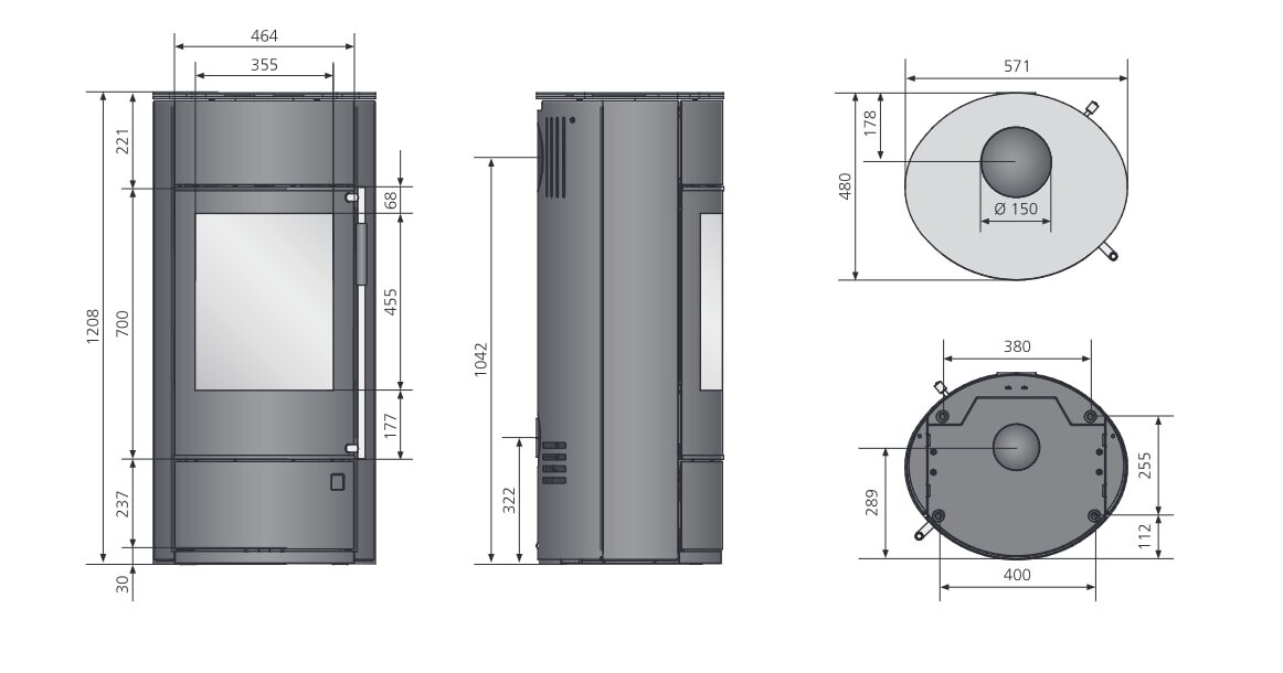Kaminofen Oranier Polar Neo Blackline - 6,5 kW