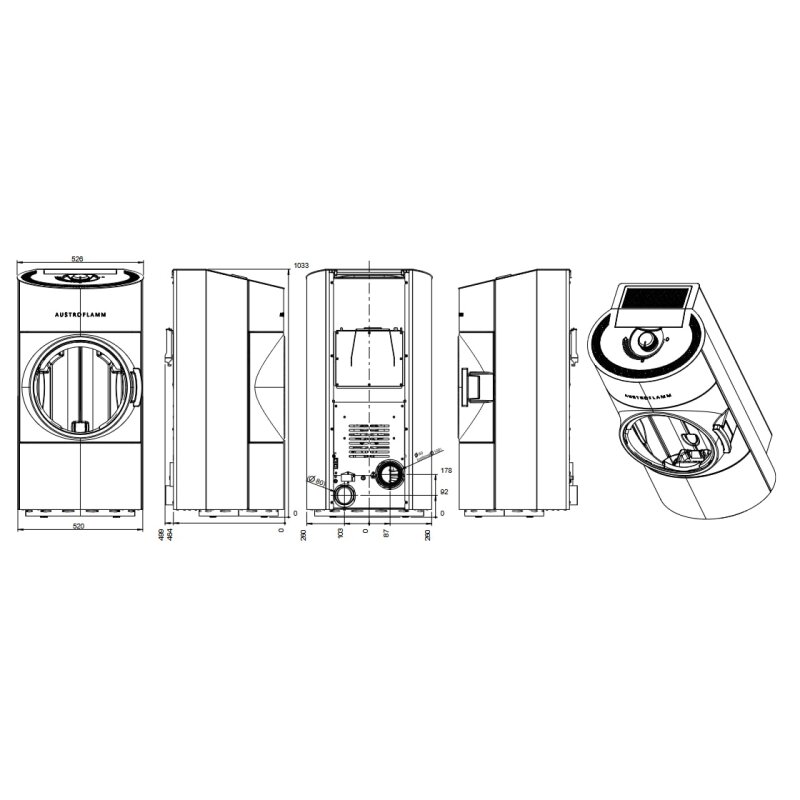 Pelletofen Austroflamm Clou Compact - 6 KW