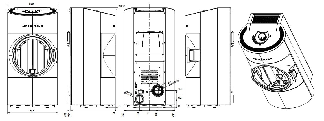 Pelletofen Austroflamm Clou Compact - 6 KW