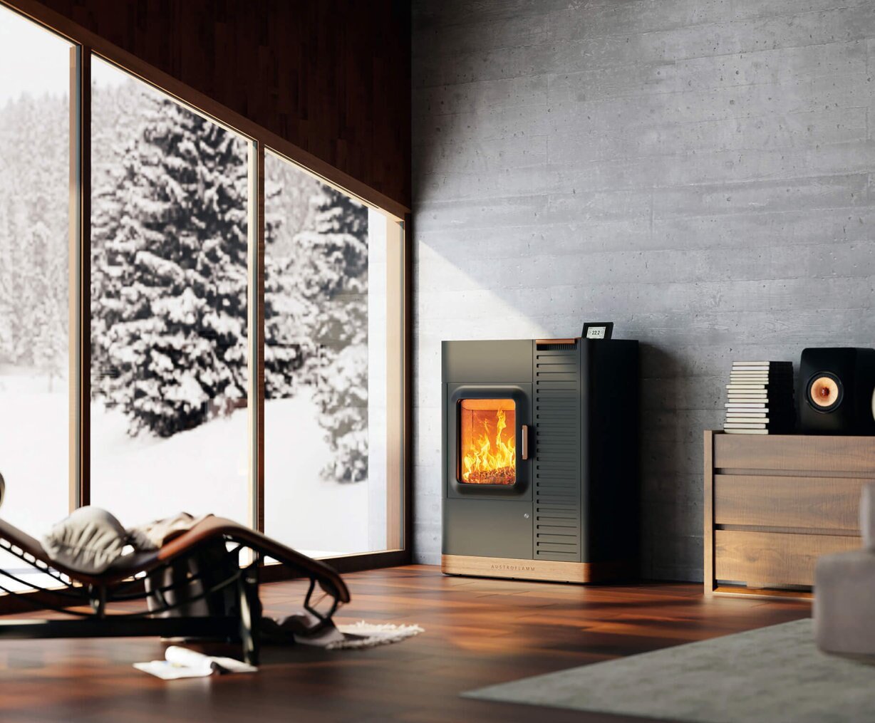 Kombiofen Pellet & Scheitholz Austroflamm Mo Duo - 9,4 kW