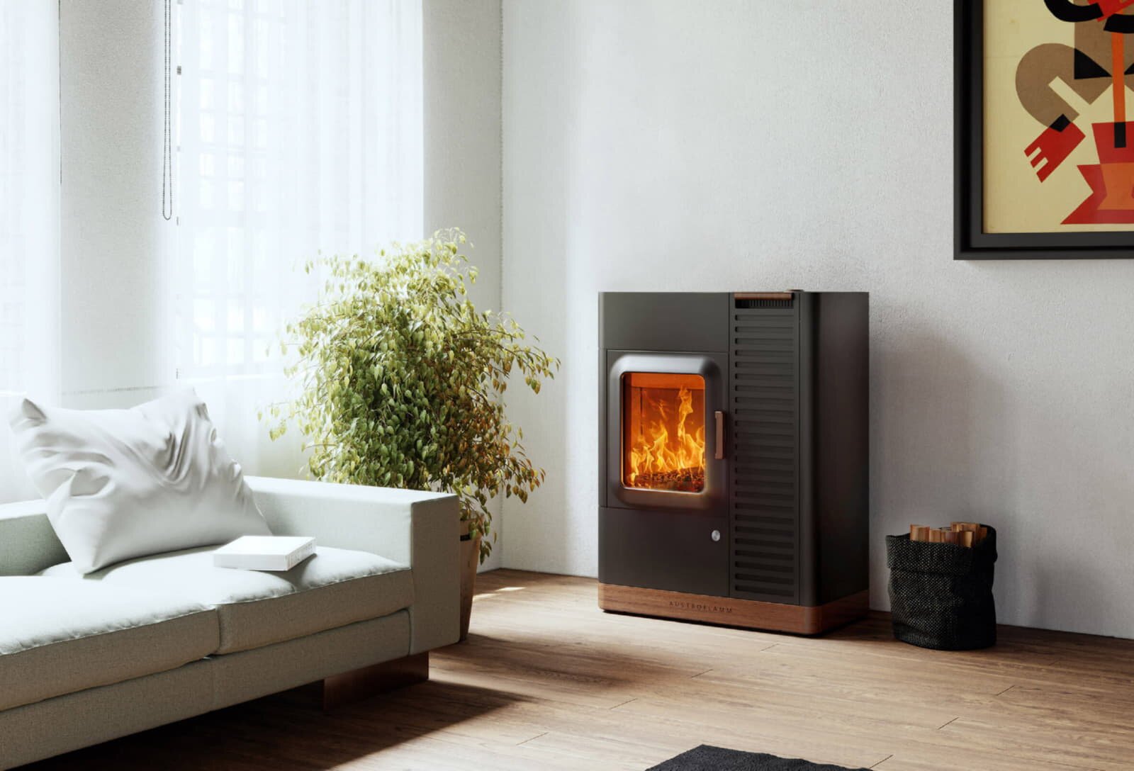 Kombiofen Pellet & Scheitholz Austroflamm Mo Duo - 9,4 kW