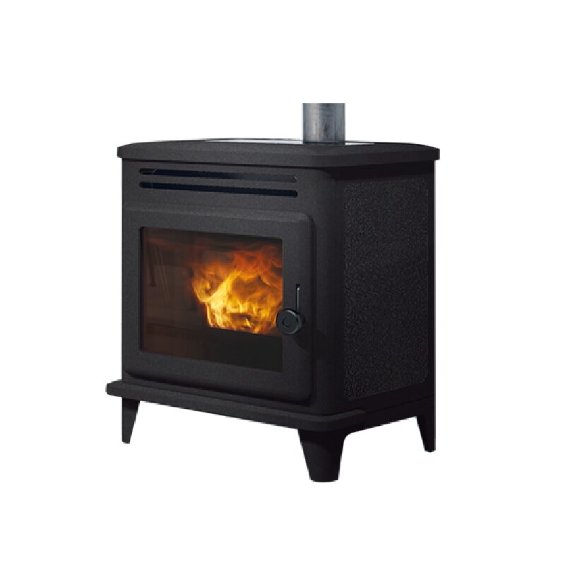 Pelletofen Edilkamin LILLE 7 Evo - 6,5 kW -  Gusseisen schwarz mit Riffelung