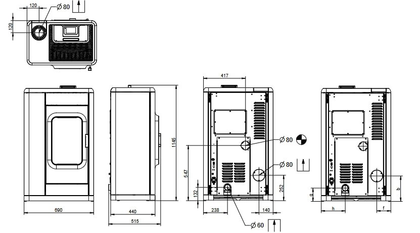 Pelletofen Austroflamm Ruby - 8 KW
