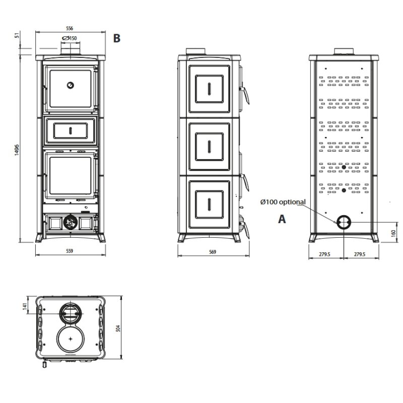 Kaminofen La Nordica Prestige Line - Nova Forno Majolika - 11,8 kW