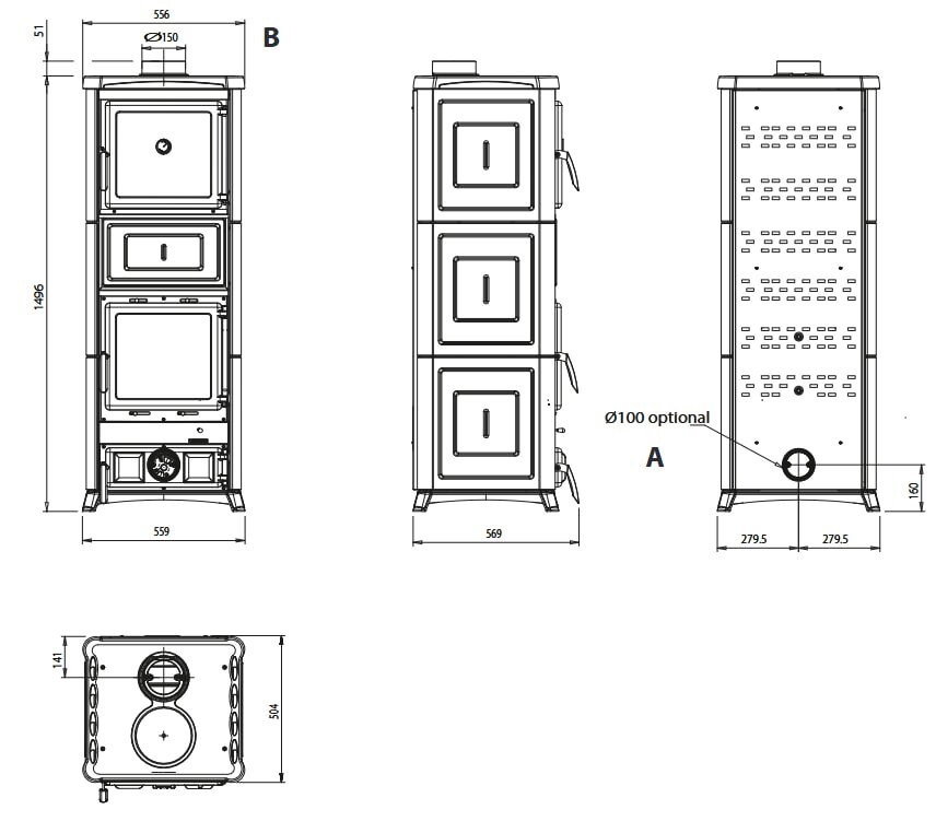 Kaminofen La Nordica Prestige Line - Nova Forno Majolika - 11,8 kW