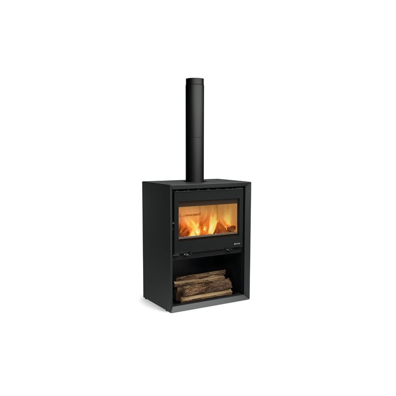 Kaminofen La Nordica Prestige Line - Dante 5.0 con Portalegna (Holzfach) - 12,4 kW