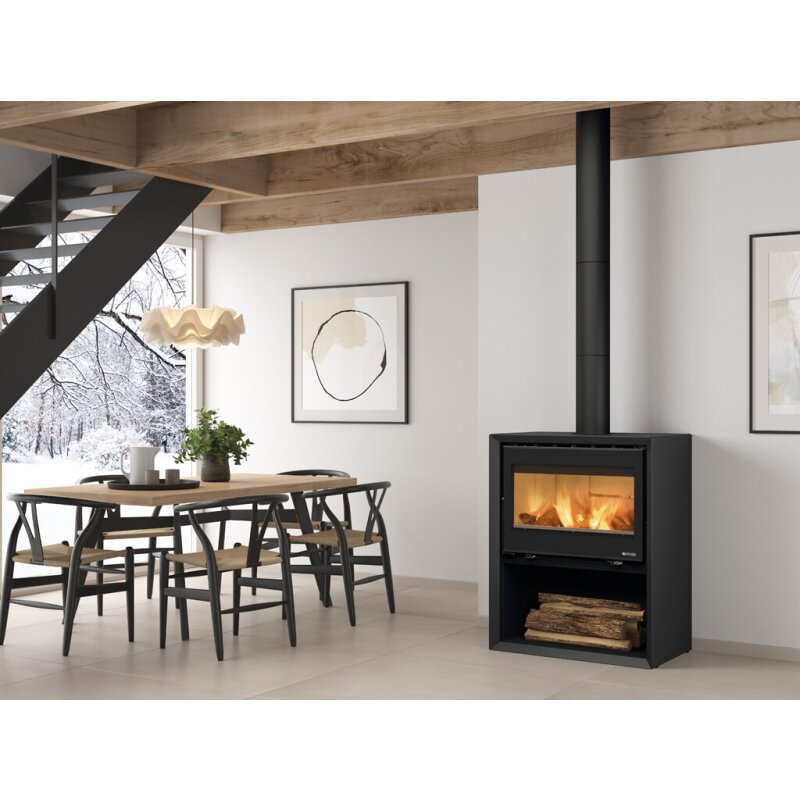 Kaminofen La Nordica Prestige Line - Dante 5.0 con Portalegna (Holzfach) - 12,4 kW