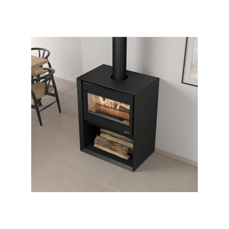 Kaminofen La Nordica Prestige Line - Dante 5.0 con Portalegna (Holzfach) - 12,4 kW