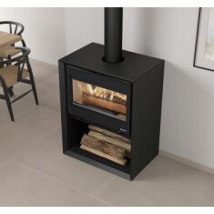 Kaminofen La Nordica Prestige Line - Dante 5.0 con Portalegna (Holzfach) - 12,4 kW
