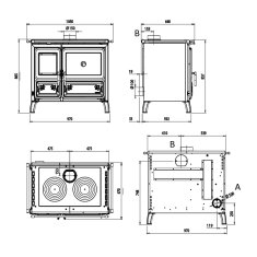 K&uuml;chenherd La Nordica Prestige Line - Milly Majolika - 8,7 kW