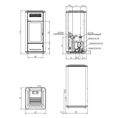 Pelletofen wasserführend Edilkamin MILLA H 12  Evo - 11,9 kW