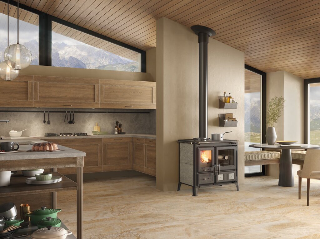 Küchenherd La Nordica Prestige Line - Gardenia 5.0 - 9,5 kW - Petra Naturstein