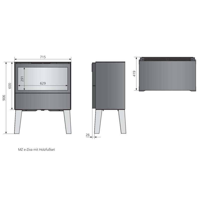 Elektrischer Kaminofen (Wasserdampf) Oranier e-Ziva