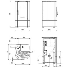 Pelletofen La Nordica Extraflame Prestige Line - Angy Top - 7 kW