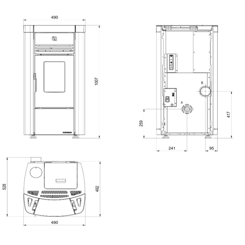 Pelletofen La Nordica Extraflame Prestige Line - Angela Evo - 8 kW
