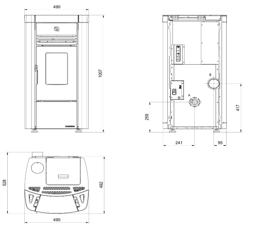 Pelletofen La Nordica Extraflame Prestige Line - Angela Evo - 8 kW