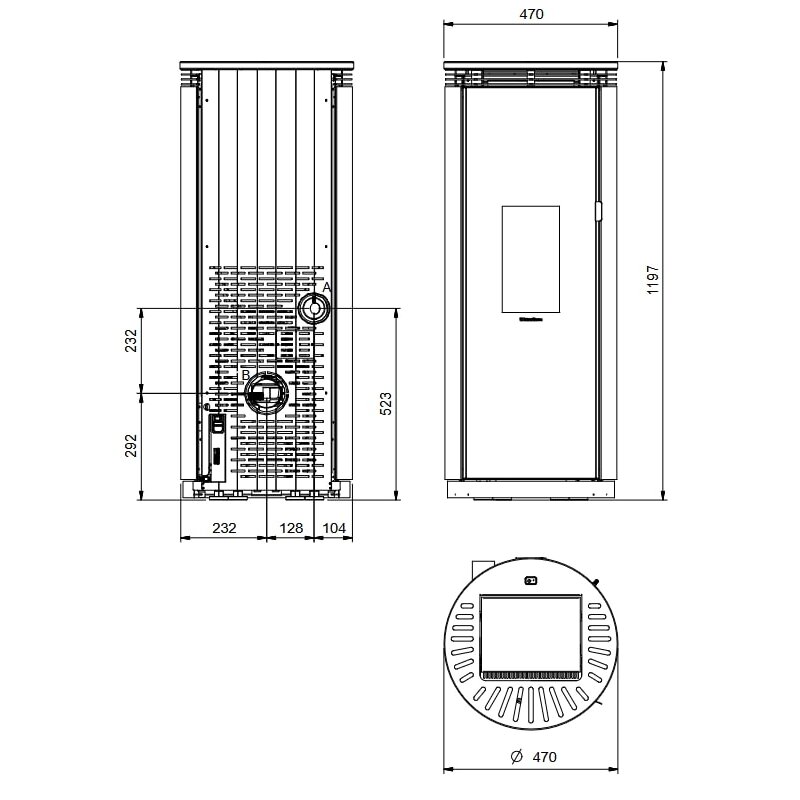 Pelletofen La Nordica Extraflame Prestige Line - Pamela Steel - 8 kW
