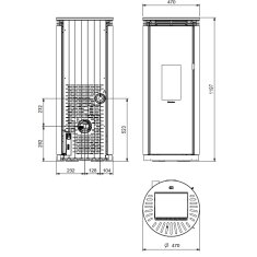 Pelletofen La Nordica Extraflame Prestige Line - Pamela Steel - 8 kW