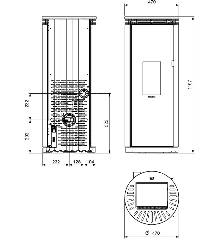 Pelletofen La Nordica Extraflame Prestige Line - Pamela Steel - 8 kW