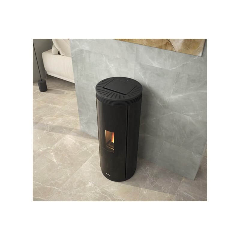 Pelletofen La Nordica Extraflame Prestige Line - Pamela Crystal BLSC Glas - 8 kW - Schwarz