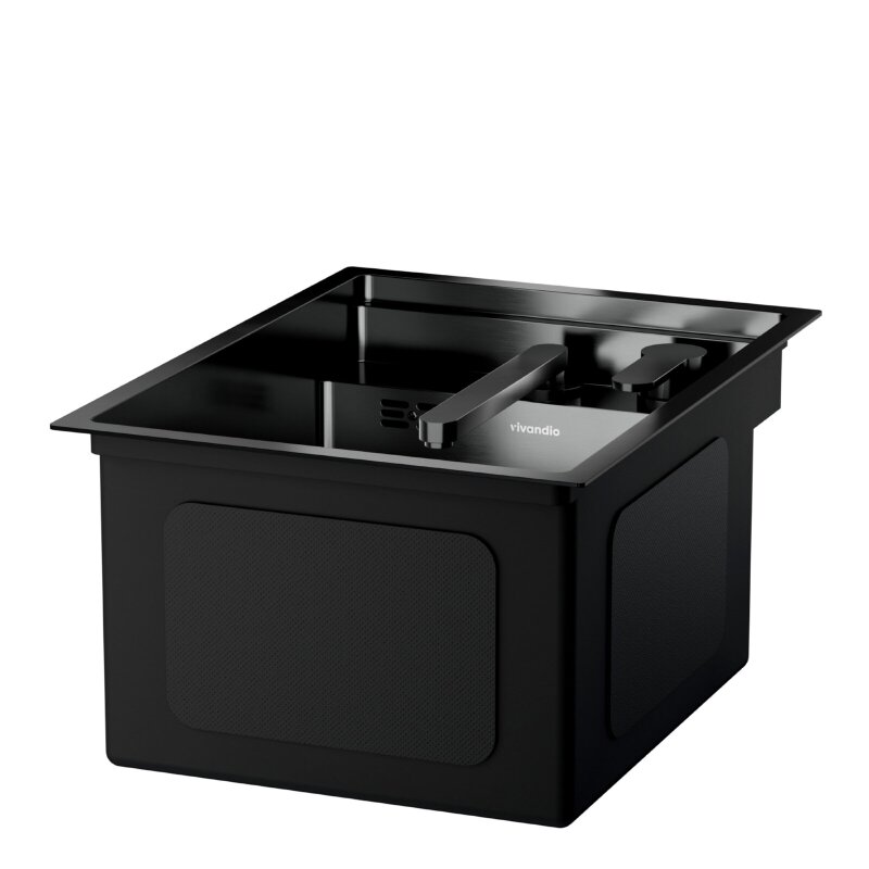 Vivandio Outdoor Spüle MC mit versenkbarer Armatur - schwarz