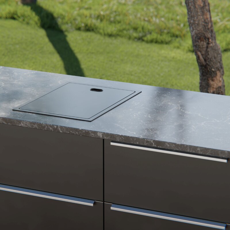 Vivandio Outdoor Spüle MC mit versenkbarer Armatur - schwarz