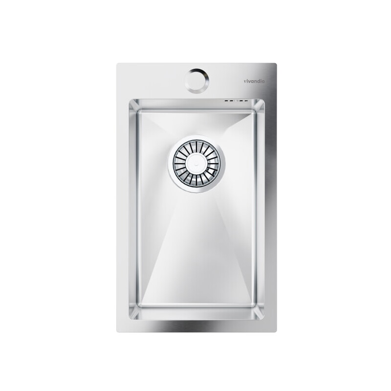 Vivandio quub Cocktailstation mit Kühlschrank und Spüle, Schwarz