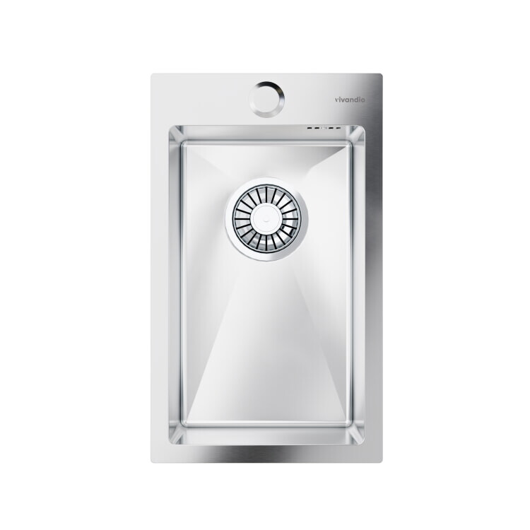 Vivandio quub Cocktailstation mit Kühlschrank und Spüle, Schwarz