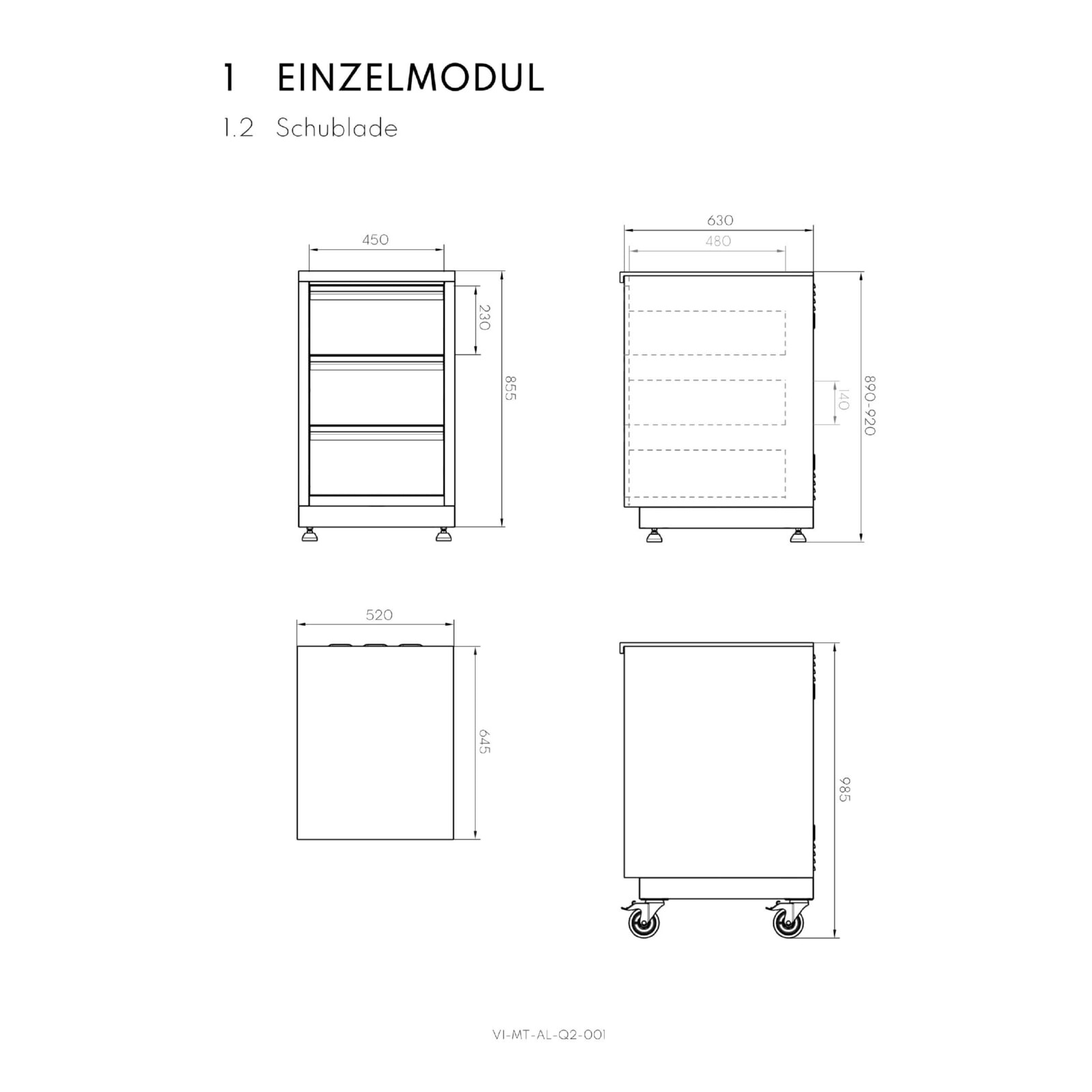 Vivandio quub Cocktailstation mit Kühlschrank und Spüle, Schwarz