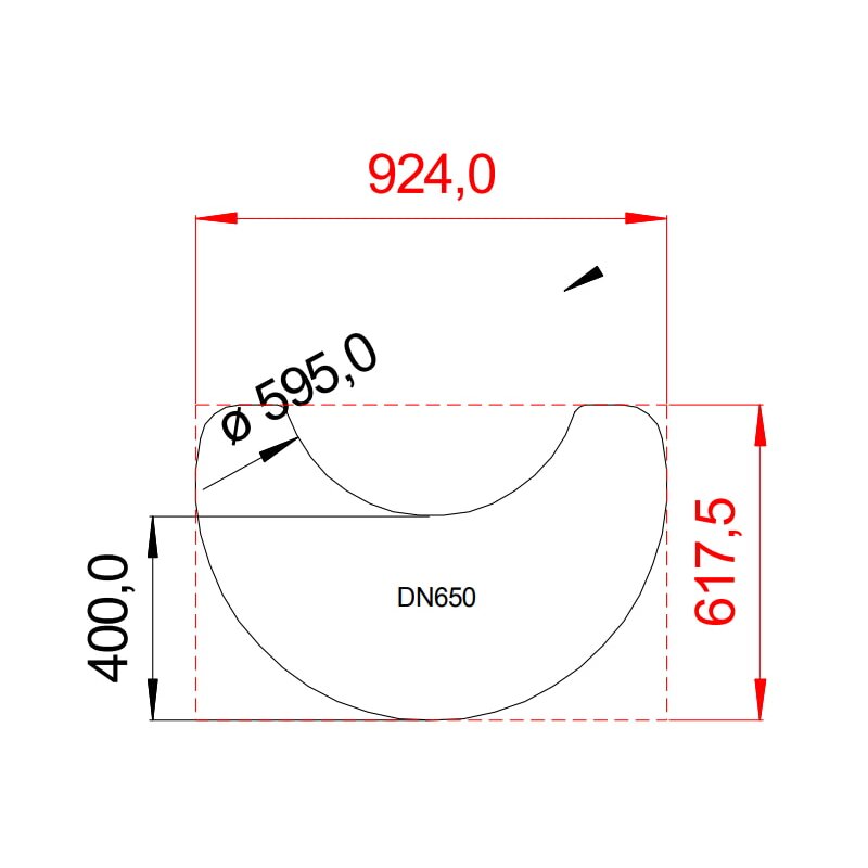 Firestar Vorlegeplatte Edelstahl gebürstet für DN 650 Swing